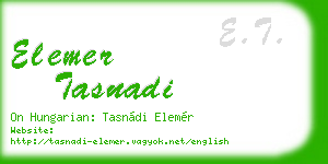 elemer tasnadi business card